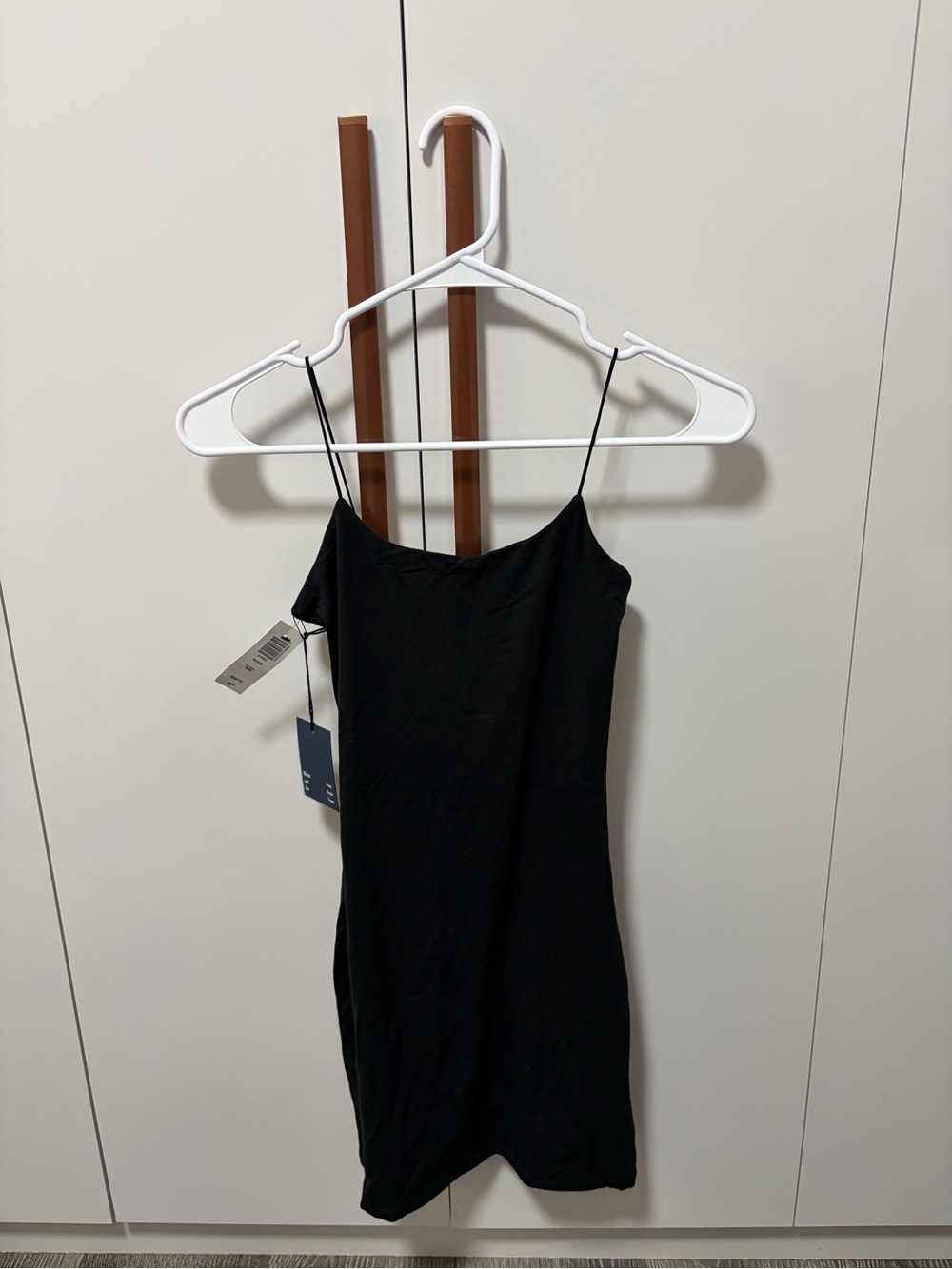 Wilfred Black Spaghetti Strap Mini Dress